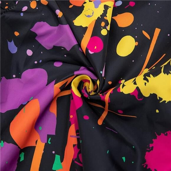 Womens Zip Hoodie Jumpsuit Color Block One Piece Tracksuit Windbreaker Set - Picture 5 of 7